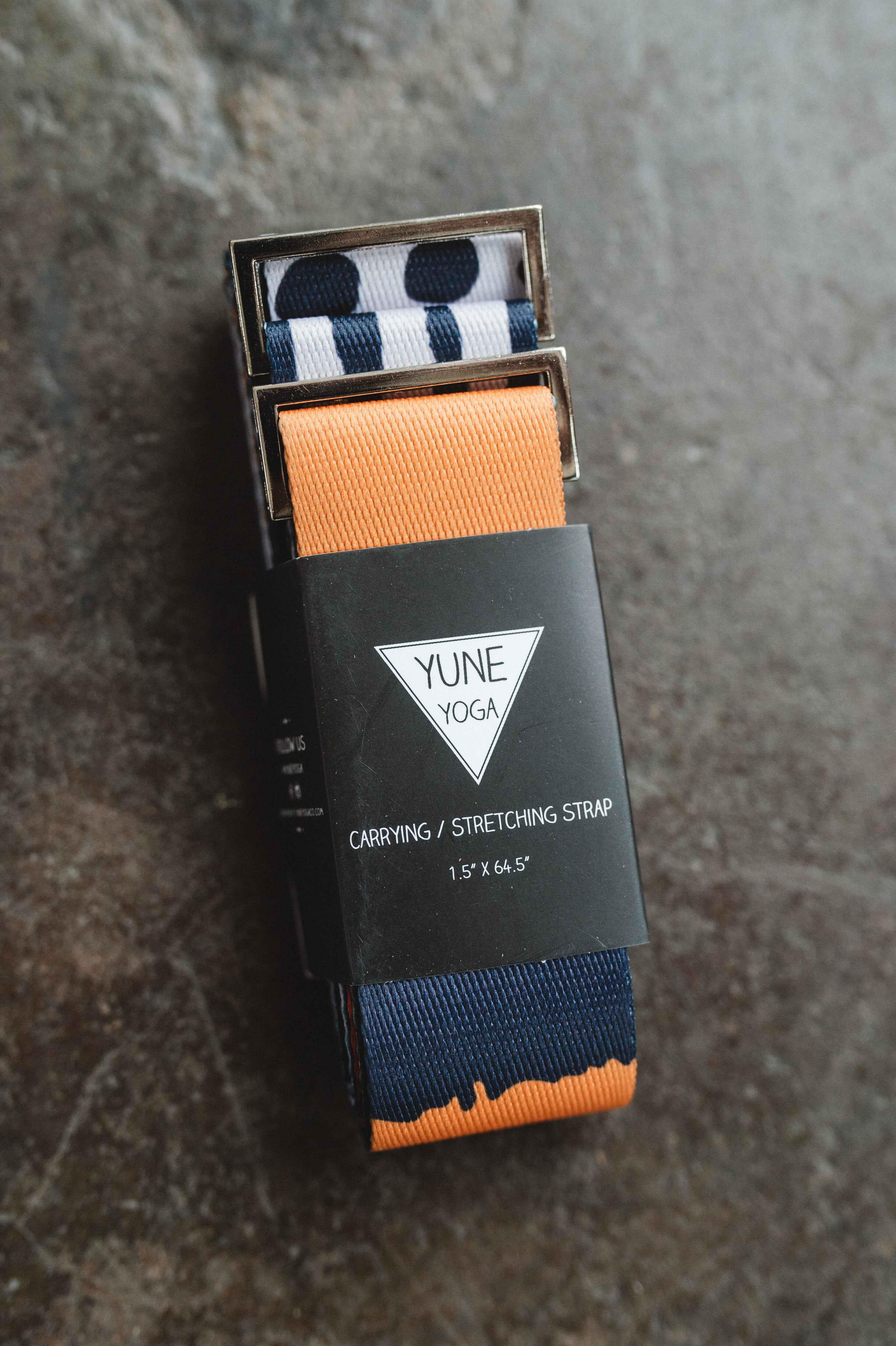 Leo Yoga Strap – Yellow Stretching Strap w/ Metal Buckles | Yune Yoga